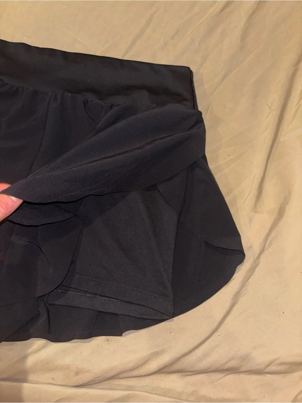 all in motion Black Layered Flow Skort Shorts
